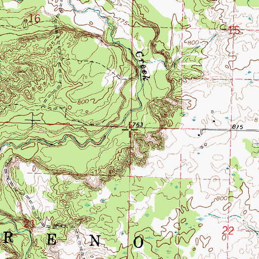 Topographic Map of Township of Reno, MI