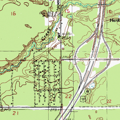 Topographic Map of Township of Reynolds, MI