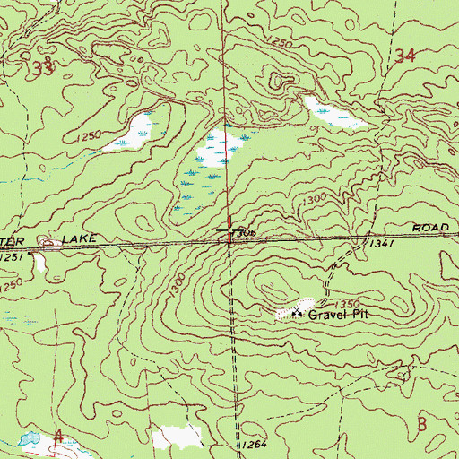 Topographic Map of Township of Richfield, MI