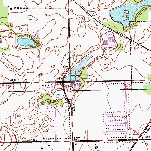 Topographic Map of Township of Richland, MI