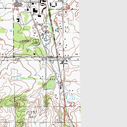 Topographic Map of Township of Richmond, MI
