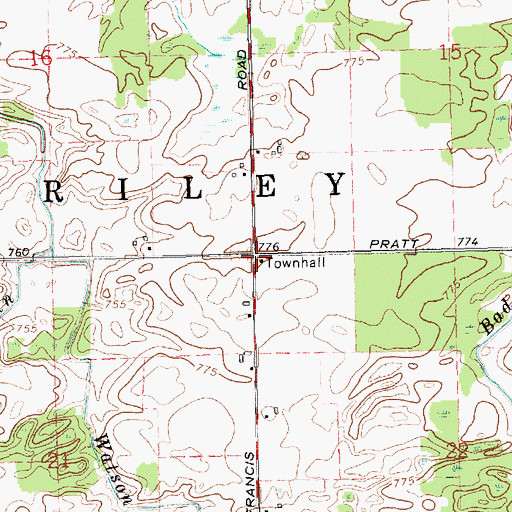 Topographic Map of Township of Riley, MI
