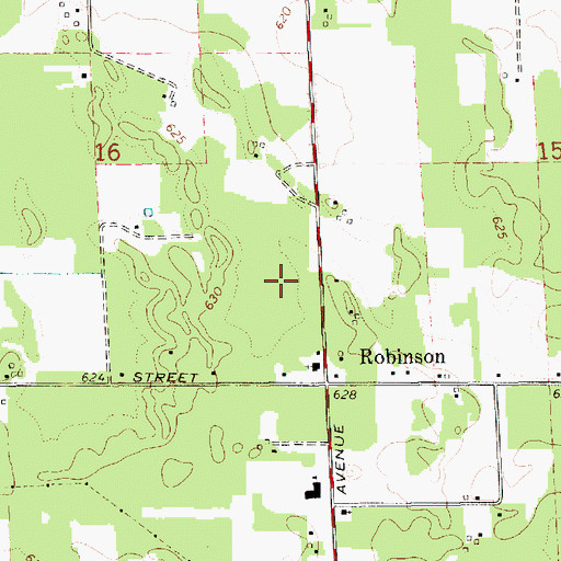 Topographic Map of Township of Robinson, MI