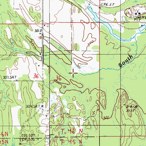 Topographic Map of Township of Rock River, MI