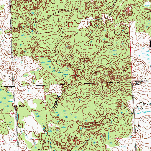 Topographic Map of Township of Rose, MI