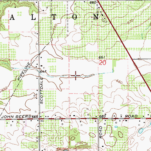 Topographic Map of Township of Royalton, MI