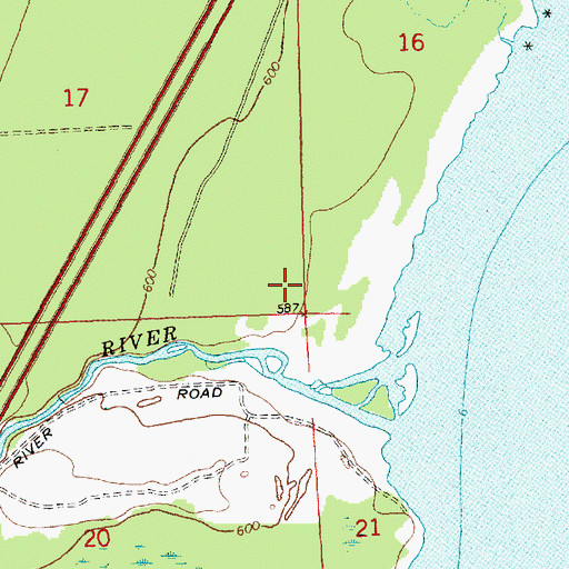 Topographic Map of Township of Saint Ignace, MI