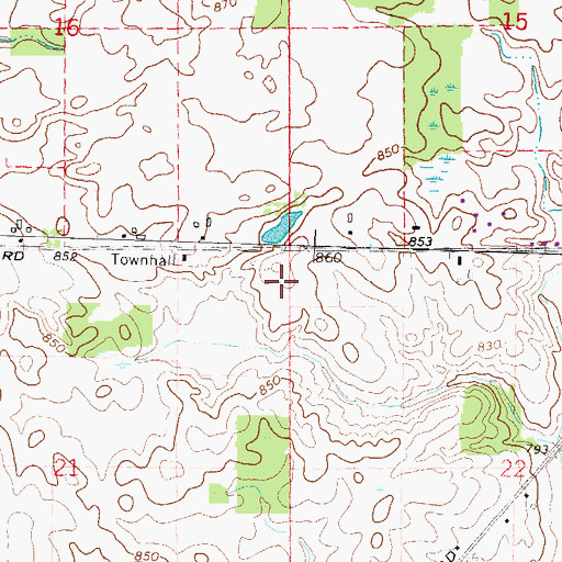 Topographic Map of Township of Saline, MI