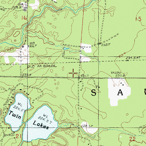 Topographic Map of Township of Sauble, MI