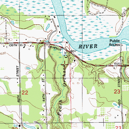 Topographic Map of Township of Saugatuck, MI