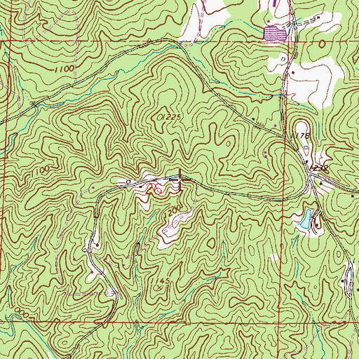Topographic Map of Bald Mountain, AL
