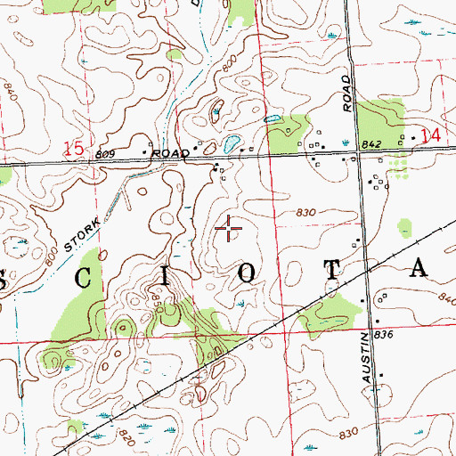 Topographic Map of Township of Sciota, MI