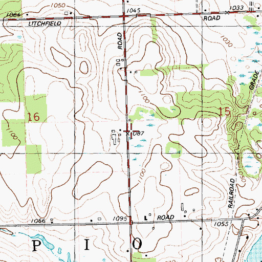 Topographic Map of Township of Scipio, MI