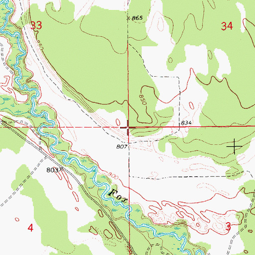 Topographic Map of Township of Seney, MI