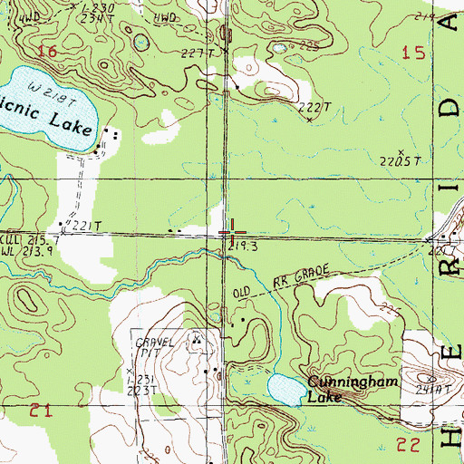 Topographic Map of Township of Sheridan, MI