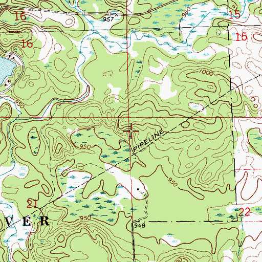Topographic Map of Township of Sherman, MI