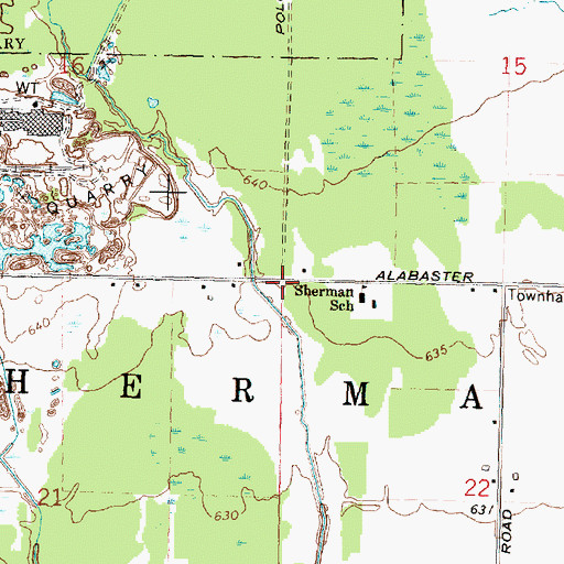 Topographic Map of Township of Sherman, MI