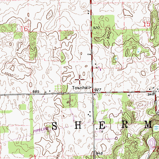 Topographic Map of Township of Sherman, MI