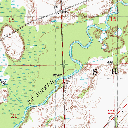 Topographic Map of Township of Sherwood, MI
