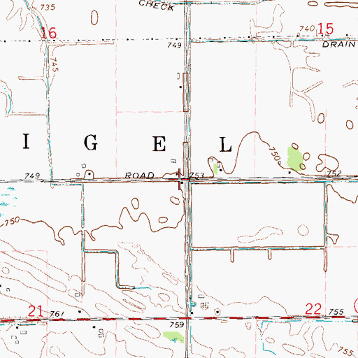 Topographic Map of Township of Sigel, MI