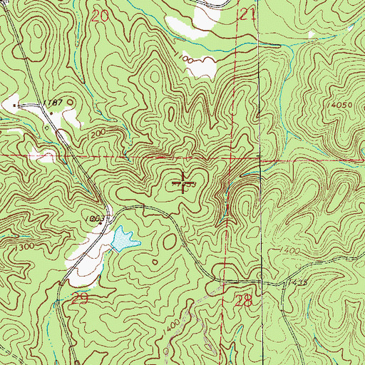 Topographic Map of Blake Mountain, AL