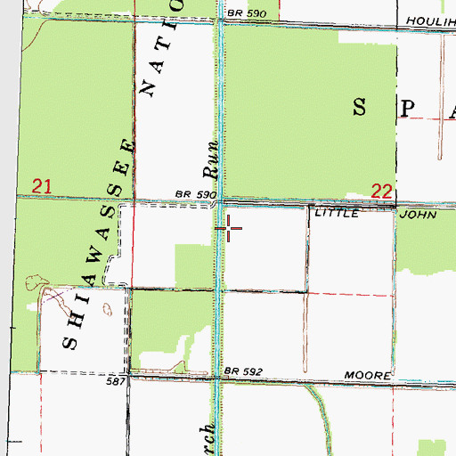 Topographic Map of Township of Spaulding, MI