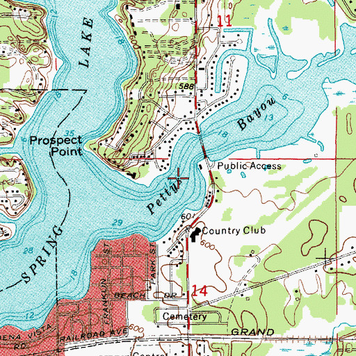 Topographic Map of Township of Spring Lake, MI