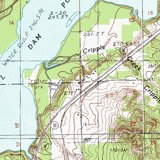 Topographic Map of Township of Springville, MI