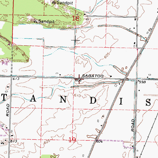 Topographic Map of Township of Standish, MI