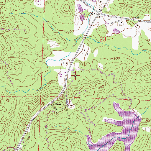 Topographic Map of Camp Sequoyah, AL