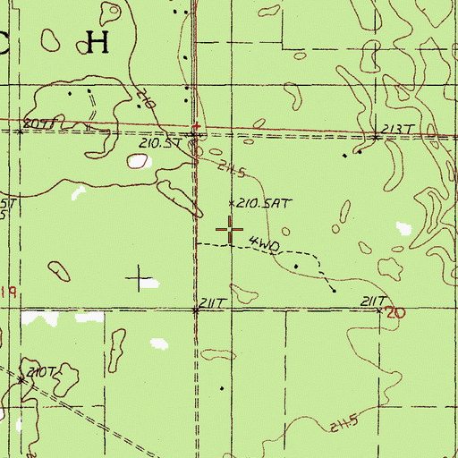 Topographic Map of Township of Stronach, MI