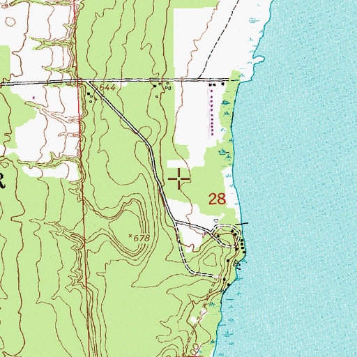 Topographic Map of Township of Sugar Island, MI