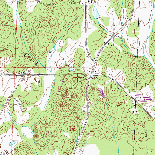 Topographic Map of Christian Church, AL