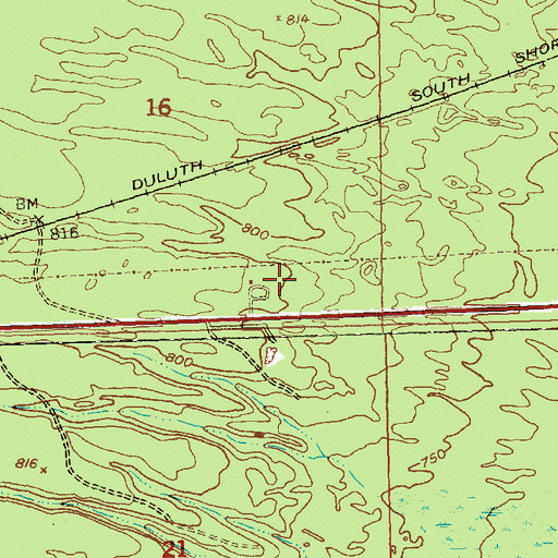 Topographic Map of Township of Superior, MI