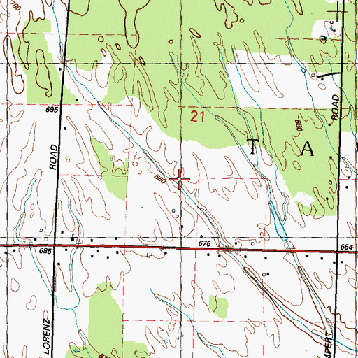 Topographic Map of Township of Tawas, MI
