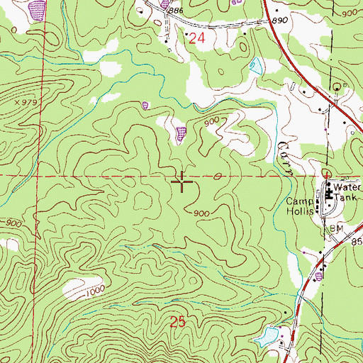 Topographic Map of Chulafinnee School (historical), AL