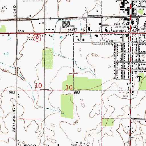 Topographic Map of Township of Three Oaks, MI