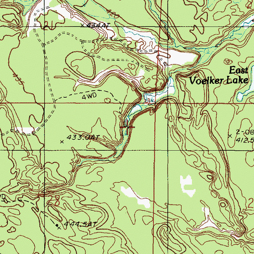 Topographic Map of Township of Tilden, MI