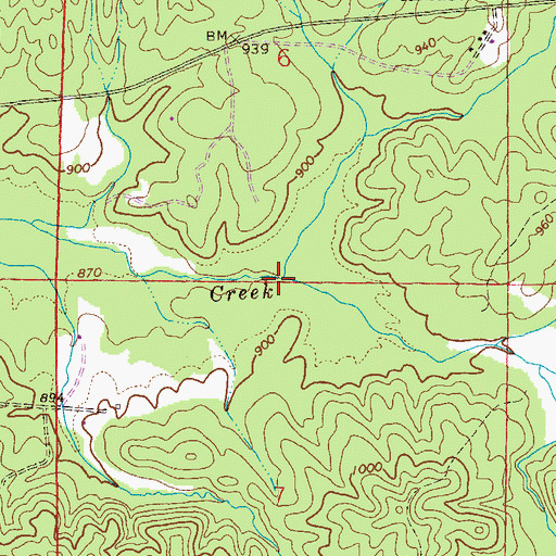 Topographic Map of Clear Creek, AL