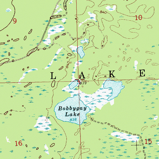 Topographic Map of Township of Trout Lake, MI