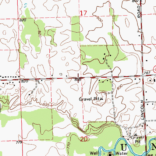 Topographic Map of Charter Township of Union, MI