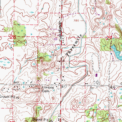 Topographic Map of Township of Vernon, MI