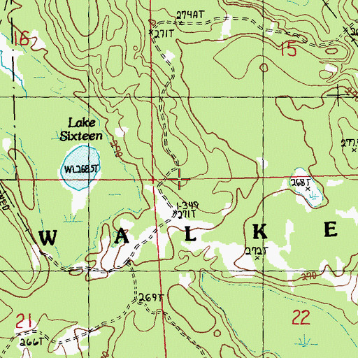 Topographic Map of Township of Walker, MI