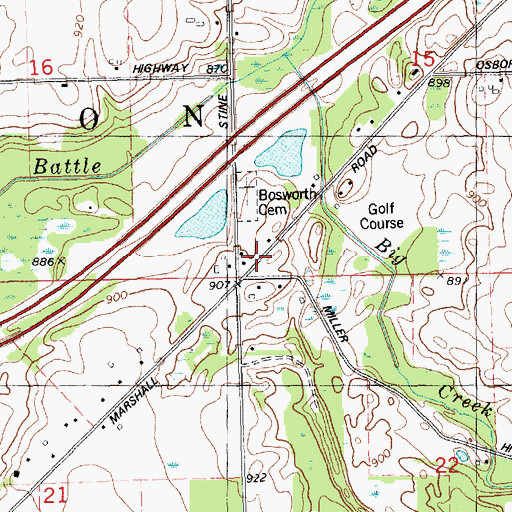 Topographic Map of Township of Walton, MI