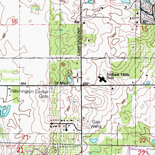 Topographic Map of Township of Washington, MI