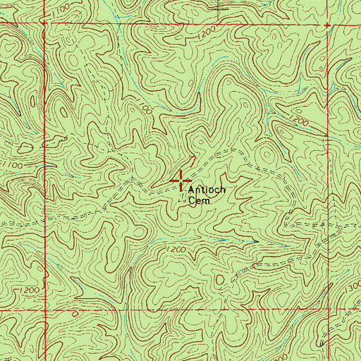 Topographic Map of Corinth Church (historical), AL