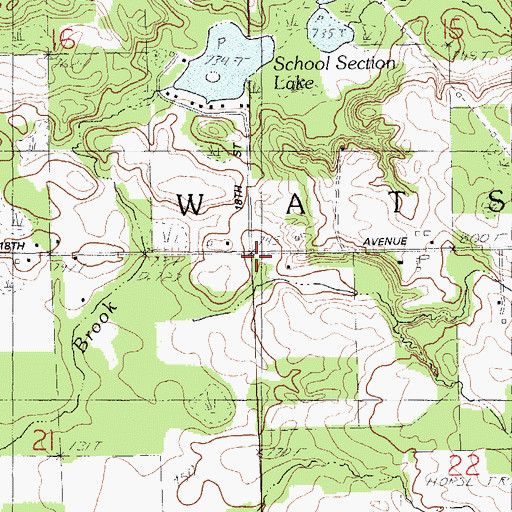 Topographic Map of Township of Watson, MI