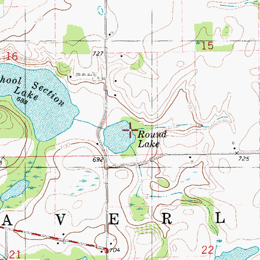 Topographic Map of Township of Waverly, MI