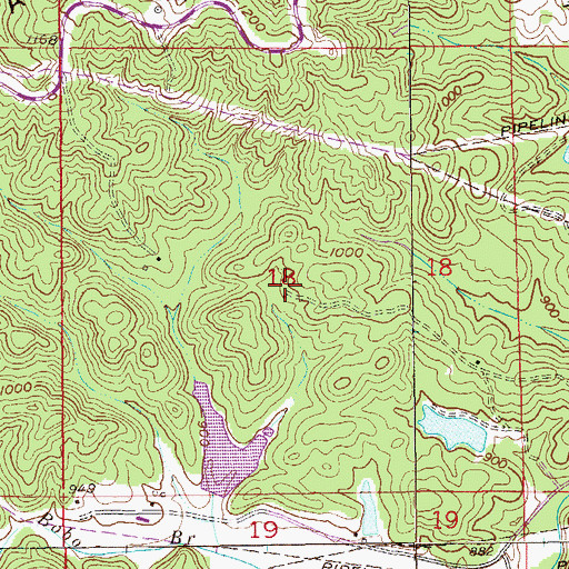 Topographic Map of Corn Grove (historical), AL