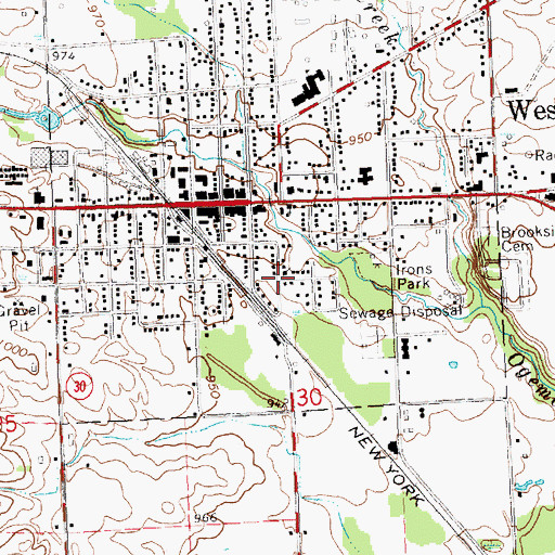 Topographic Map of City of West Branch, MI